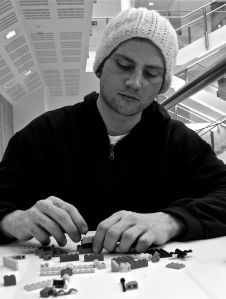 Ollie building his models with Lego Ollie building his models with Lego