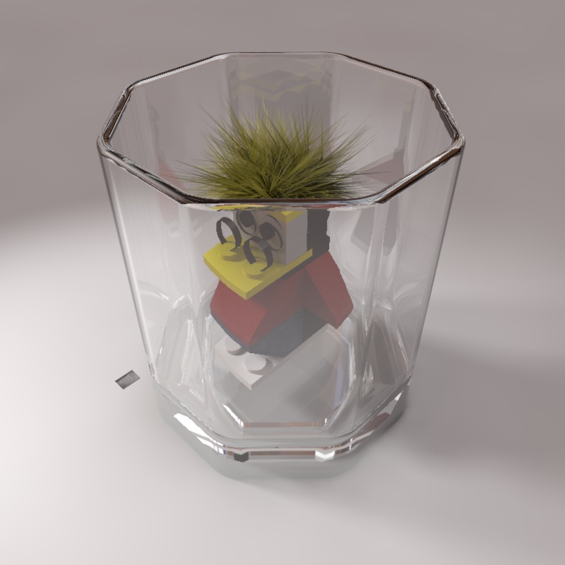 LEGO Penguin in a glass
